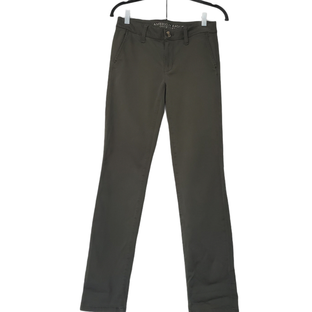 AEO Super Stretch Skinny Cargo Pants Green Size 4